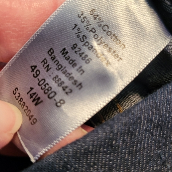 Flex-Fit Pull-On Straight-Leg Jean Size 14W - Picture 10 of 11